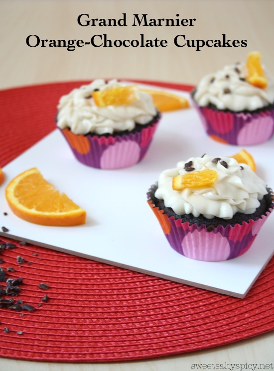 grand marnier orange-chocolate cupcakes
